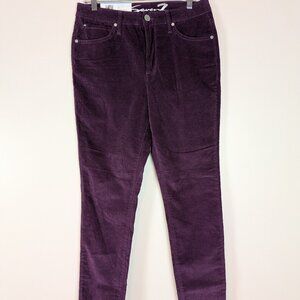 Seven 7 Purple Ultra High-Rise Skinny Corduroy Pants Jeans Size 10 NWT